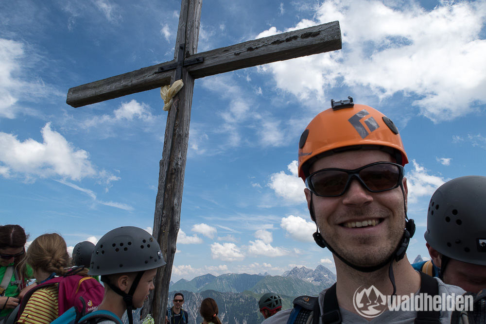 Tagesziel: Der Gipfel der 2058 Meter hohen Kanzelwand über den Klettersteig "Walsersteig" erklimmen.