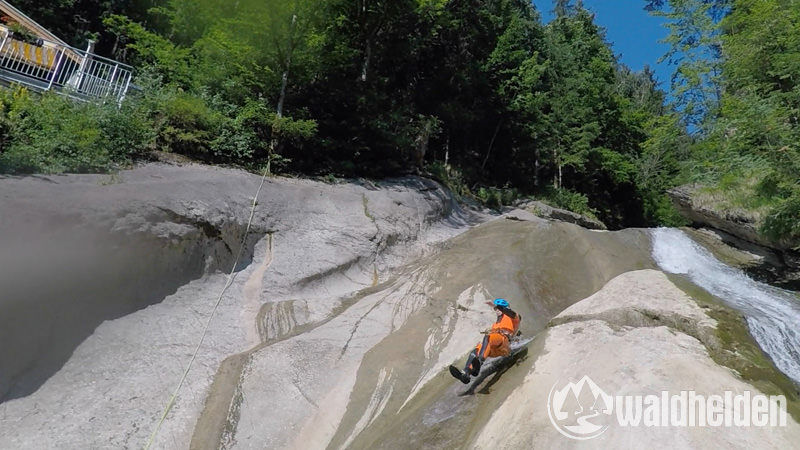 Canyoning Starzlachklamm Abschlussrutsche Pro