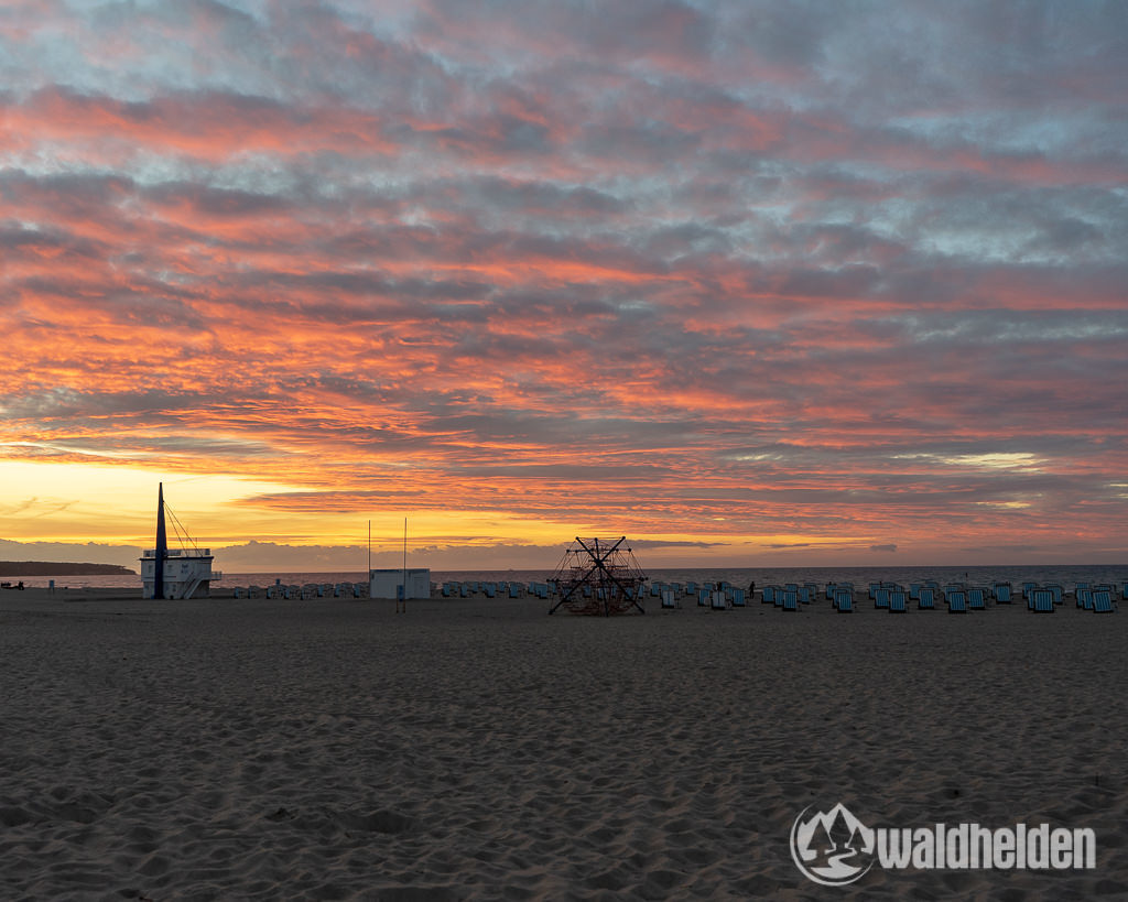 Warnemünde Wandern Wellness Sonnenuntergang am Strand