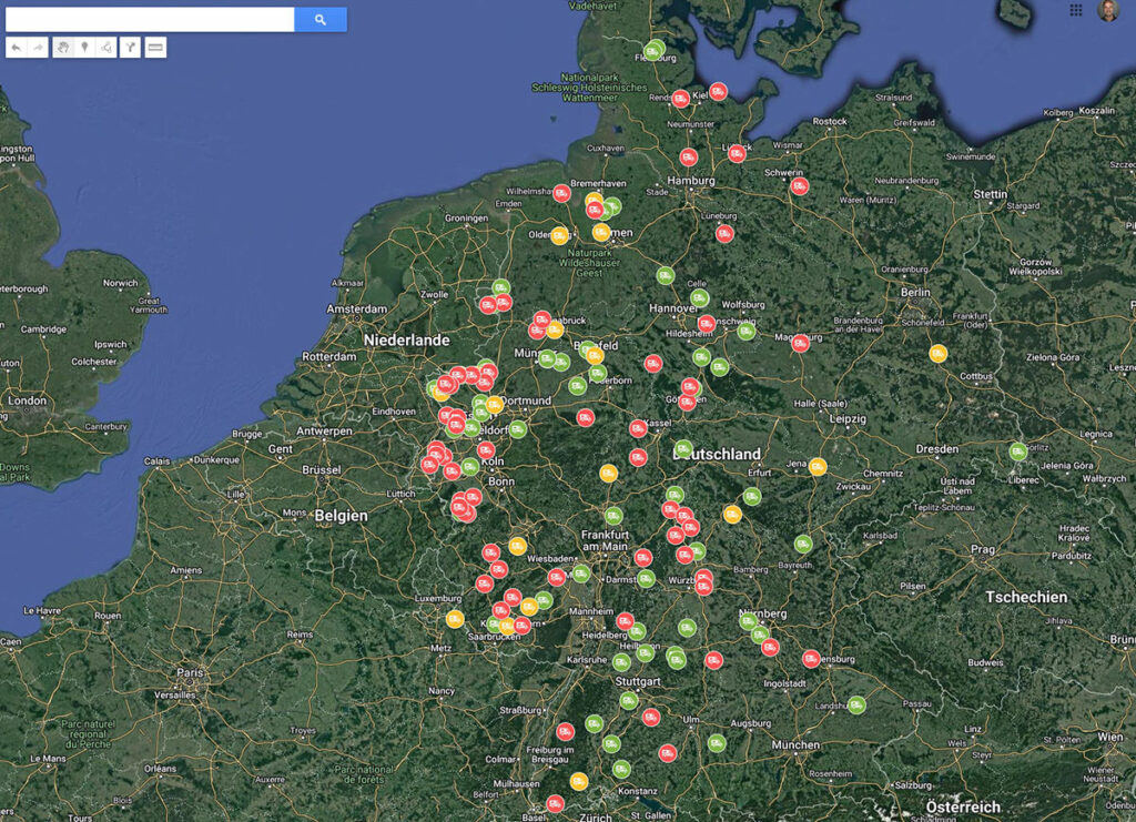 Unsere neue interaktive Stellplatz Karte bei Google Maps